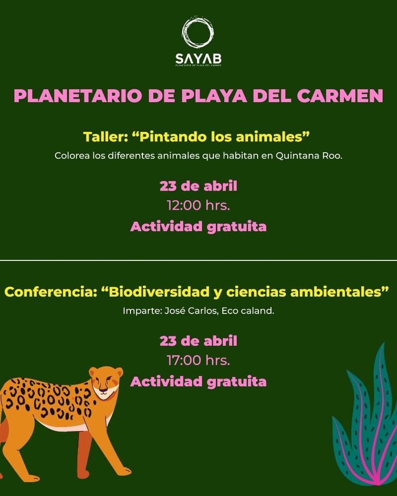 Taller: Pintando los animales y Conferencia: Biodiversidad y ciencias ambientales