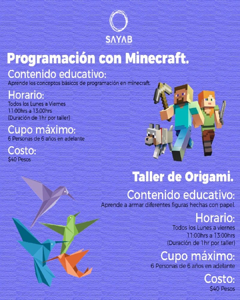 Programacion con Minecraft / Taller Origami